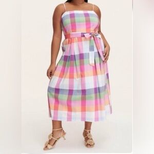 Women's 2X Plaid Tie-Waist Midi Dress kate spade new york Target Spring Fairy